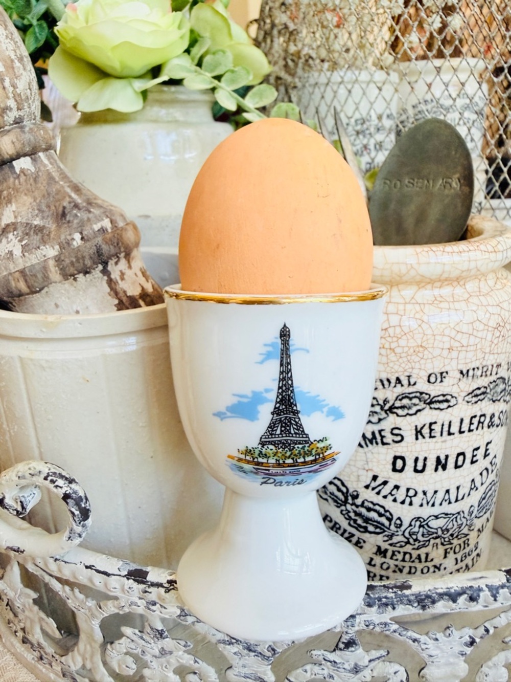 Vintage Paris Egg Cup Souvenir from France